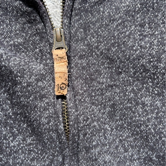 Men's TenTree Hoodie Gray Logo M Camp Hike Outdoor Climb Full Zip Casual College - Picture 2 of 12